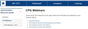 CPG webinar page