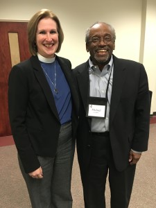 The Rev. Canon Janet Waggoner with the Very Rev. Michael Curry, presiding bishop of The Episcopal Church.