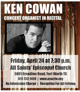 Ken Cowan Organ Recital  graphic