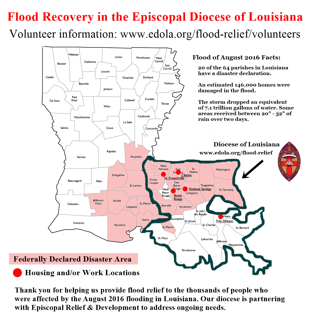 disaster repsonse to louisiana flooding