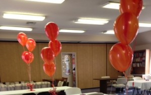 fire red balloons